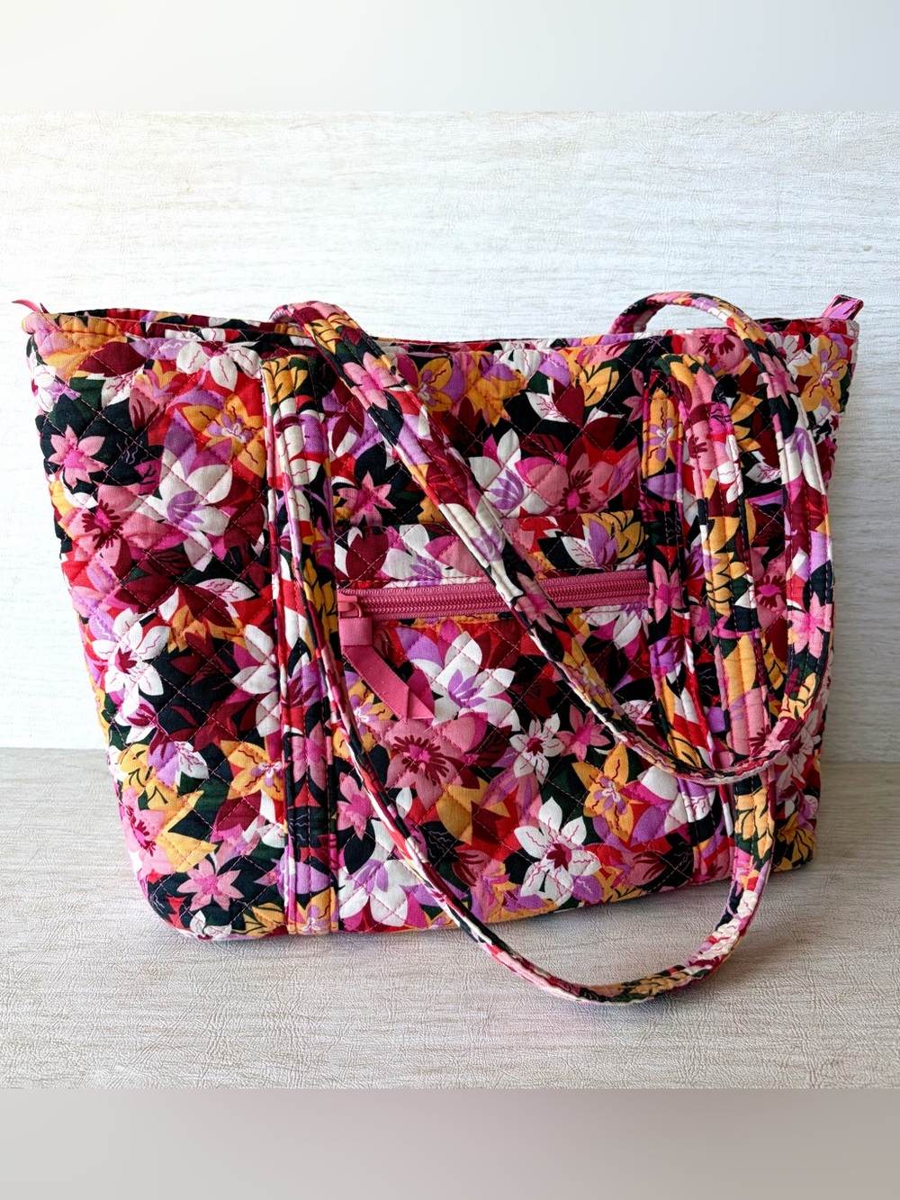 Vera Bradley Rosa Floral Quilted Tote